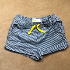 Blue and White striped shorts